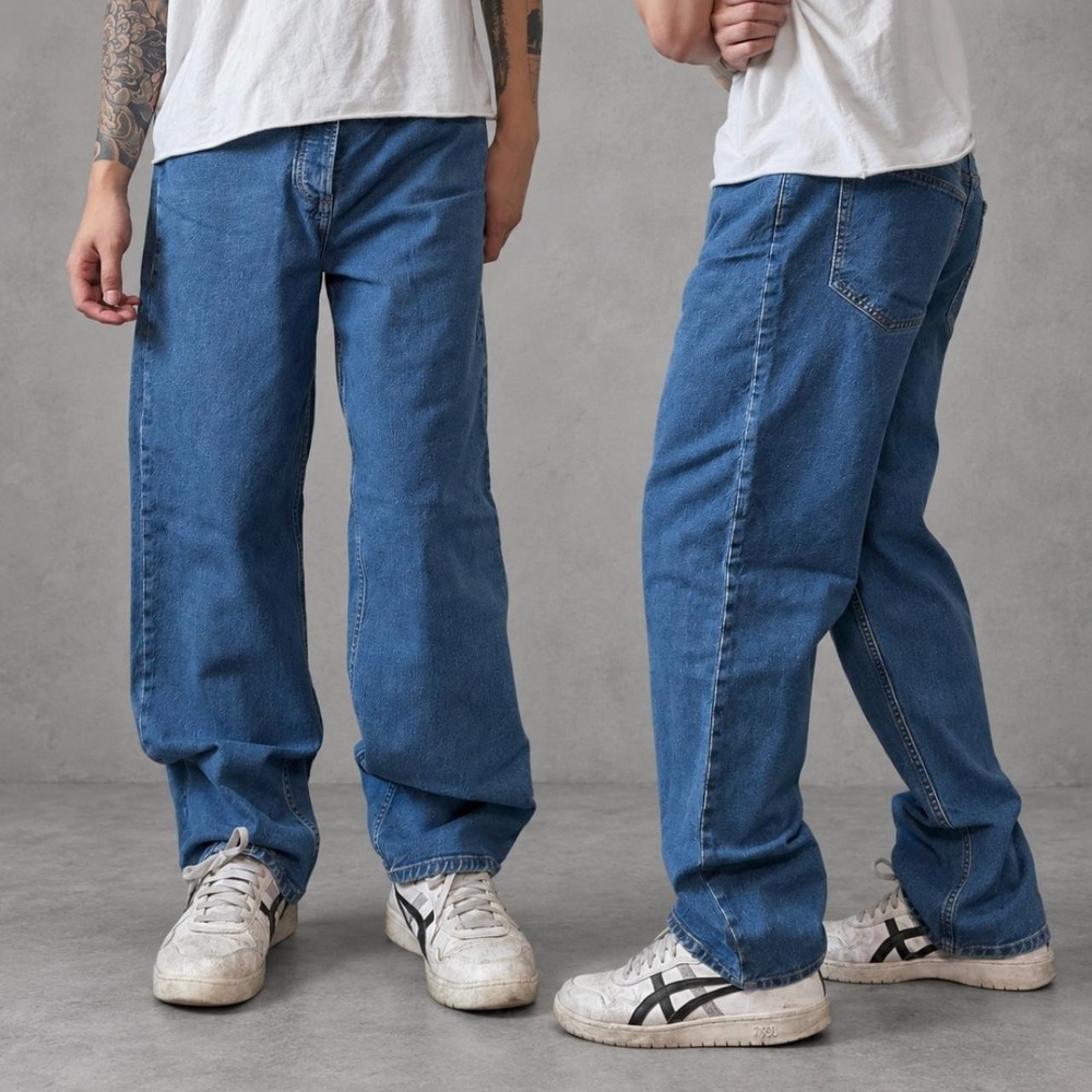 Universal Thread Highest Straight Baggy Jeans Medium Wash Blue Skater Womens 14